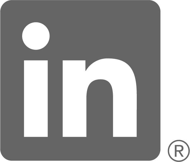A Gray Version of the Linkedin Logo.